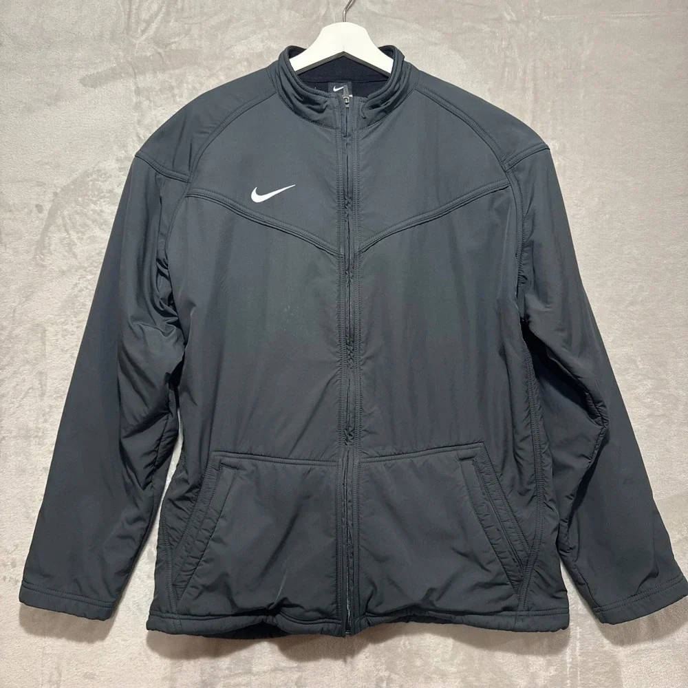 Nike Mens‎ Full Zip Fleece Lined Windbreaker Jacket Grey 453352-060 XL